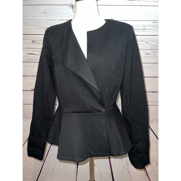 Cabi Agency Peplum Jacket 6 Style 3549 Blazer Suit Ponte Knit Coat Lined Black - Picture 3 of 10